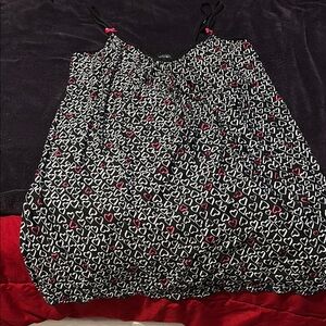 Black and White Heart Pattern Dress